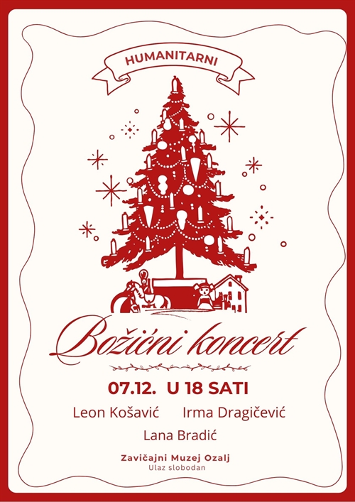 Humanitarni Božićni koncert u Zavičajnom muzeju Ozalj